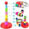 2 Color Columns + 48 Circles, Colorful Happy Circle Game,Children's Play Park, Christmas Party Birthday Party Gift. Suitable for Indoor Holiday Games Family Christmas Party Games view 3