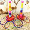 2 Color Columns + 48 Circles, Colorful Happy Circle Game,Children's Play Park, Christmas Party Birthday Party Gift. Suitable for Indoor Holiday Games Family Christmas Party Games view 4