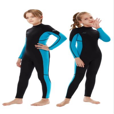 Hevto Kids Wetsuit 3/2mm Neoprene for Boys Girls Toddler, K1-Blue, 3