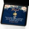Regalos para Mami | Eres mi Mejor amiga y confidente en CADA paso del Camino - Pendiente de Flor, Cadena, Collar para mi Madre view 1
