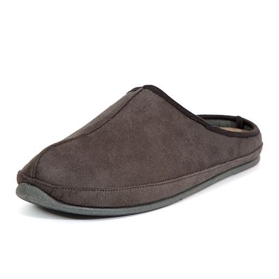 Deer Stags Mens Grizzly Slippers, Grey, 13 Wide