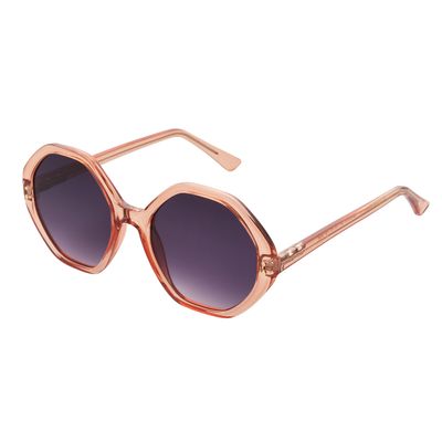 French Connection Women's Alba Angular Sunglasses, Pink, 53 mm