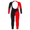 Oyolan Kids Girls Rhinestones Long Sleeves Full Body Jumpsuit Romper Leotard Unitard for Ballet Dance Gymnastics Black&Red 16 Years view 2