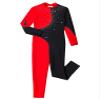 Oyolan Kids Girls Rhinestones Long Sleeves Full Body Jumpsuit Romper Leotard Unitard for Ballet Dance Gymnastics Black&Red 16 Years view 3