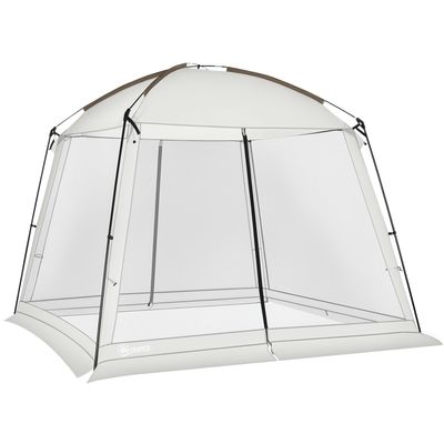 Outsunny 10' x 10' Screen House Room, UV50+ Screen Tent with 2 Doors and Carry Bag, Easy Setup, for Patios Outdoor Camping Activities