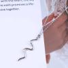 Allereyae Silver Snake Choker Necklace, Women's Minimalist Punk Boho Snake Pendant, Adjustable 18" Chain, Silver Finish view 4