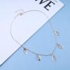 Allereyae Vintage Leaf Dangle Necklace Metal Leaf Pendant Necklace Tiny Leaf Choker Necklace Gold Minimal Choker Necklace Jewelry for Women view 2