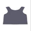 Kurve Premium Girls Seamless Supersoft Sleeveless Crop Tank Top - Stretchy Bra, UV UPF 50+ (Made in USA), Charcoal, 4 Years-8 Years view 1