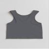 Kurve Premium Girls Seamless Supersoft Sleeveless Crop Tank Top - Stretchy Bra, UV UPF 50+ (Made in USA), Charcoal, 4 Years-8 Years view 4