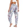 Aflyko Floral Women Dance Pants Floral Rose Vintage Purple Boho Trousers Yoga Hip Hop Sweatpants Breathable Lounge Harem Pants M view 2