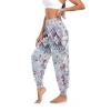 Aflyko Floral Women Dance Pants Floral Rose Vintage Purple Boho Trousers Yoga Hip Hop Sweatpants Breathable Lounge Harem Pants M view 3