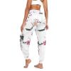 Aflyko Floral Women Dance Pants Cherry Blossom Sakura Boho Trousers Yoga Sweatpants Moisture-Wicking Casual Sportwear Harem Pants L view 2