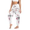 Aflyko Women Boho Trousers Cherry Blossom Sakura Sweatpants Yoga Harem Pants S-2XL