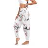 Aflyko Floral Women Dance Pants Cherry Blossom Sakura Boho Trousers Yoga Sweatpants High-Waisted Workout Harem Pants XL view 3