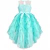 Girls Dress Aqua Green Mermaid Princess Embroidery Pleated Tulle Size 8 view 2