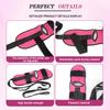 Foot and Calf Stretcher for Plantar Fasciitis, Leg Stretch BandImprove Leg StretchingPremium Physiotherapy Stretching Strap Improves Strength and Relief to Heel Spurs, Calf, Thigh and Hip (Rose) view 2
