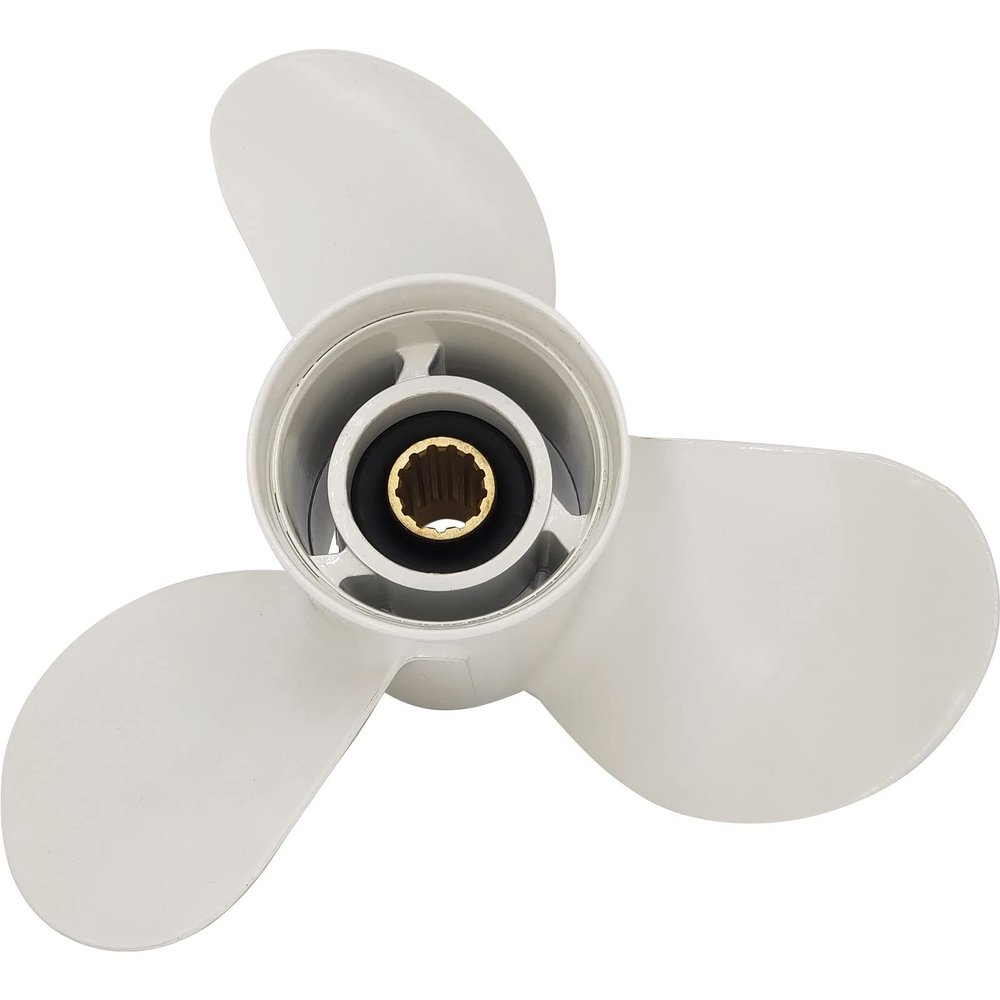 DLNIG 11 1/414-G Boat Propeller for Yamaha - for Yamaha Outboard Engines T25 30hp 40hp 50hp 55HP 60hp Replace 663-45958-01-EL,13 Spline Tooth - Aluminum Outboard Propeller