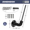 LOIUO 90 Degree Handgun Hanger in Barrel Pistol Storage Concealed Gun Holder Rack for Indoor Storage Display,Multi Surfaces Mounted 0.2" Dia (1 Pack) view 2