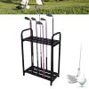 Kathring Golf Putter Metal Stand, 27 Holes Clubs Holder Organizers Golf Clubs Display Rack Golf Club Storage Stand for Indoor Outdoor view 3
