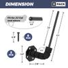 LOIUO 90 Degree Handgun Hanger in Barrel Pistol Storage Concealed Gun Holder Rack for Indoor Storage Display,Multi Surfaces Mounted 0.2" Dia (2 Pack) view 2