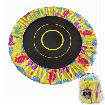 Abiphop Mini Trampoline Cover 36 38 40 Inch Replacement Cute Small Trampoline Spring Cover PU Leather Layer Protect Easy to Install Trampoline Safety Pad for Home Indoor (Yellow, 38 Inch)