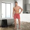 Aflyko Novelty Boxer Shorts Red Polka Dot Relaxed Fit Boxers Casual Men's Underwear, XXL view 4
