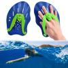 AMFUN 1 Pair Swim Paddles for Hand, Swimming Training Hand Paddles with Adjustable Straps,Swim Diving Training Hand Paddle for Men Women(Blue)