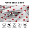 Aflyko Novelty Boxer Shorts Polka Dot Red White Relaxed Fit Boxers Loose Men's Underwear, M view 3