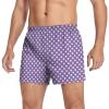 Aflyko Novelty Boxer Shorts Purple Cute Polka Dot Relaxed Fit Boxers Casual Men's Underwear, XXL view 1