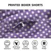 Aflyko Novelty Boxer Shorts Purple Cute Polka Dot Relaxed Fit Boxers Casual Men's Underwear, XXL view 3