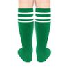 Green Knee High Socks for Kids - Girls Soccer and Baseball Youth Socks - St Patrick's Day view 2