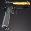 Golden Ball x Eagle OTS .45 Hi-Capa Gas Blowback Airsoft Pistol (Color: Black/Gold Barrel) view 2