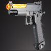 Golden Ball x Eagle OTS .45 Hi-Capa Gas Blowback Airsoft Pistol (Color: Black/Gold Barrel) view 3