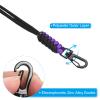 PATIKIL Badge Lanyard with Snap Hook 19 Inch, Braided Neck Keychain Strap Adjustable Cord Lock for Keys Whistles Wallets, Purple view 4
