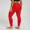 ODODOS Women's Cross Waist 7/8 Yoga Leggings with Inner Pocket, Inseam 25" Gathered Crossover Workout Yoga Pants, Red, Small view 3