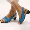 Black Sandals Women Dressy, Women's Walking Sandal Closed Toe Round Toe Hollowed Out Thick Sole Breathable Beach Sandals view 2
