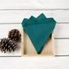 Spring Notion Boys' Linen Blend Zipper Necktie and Pocket Square Set, Teal Small view 3