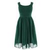 Huimingda Kids Girls Chiffon Sleeveless Flower Girl Dress Birthday Party Dress Holiday Casual Sundress Green 6 Years view 1