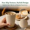 Homienly Drinking Glasses Wheat Straw cups,Unbreakable Alternative to 12oz Plastic Cups,Stackable and Lightweight Cups for Juice,Iced coffee-Colorful view 3