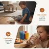 Homienly Drinking Glasses Wheat Straw cups,Unbreakable Alternative to 12oz Plastic Cups,Stackable and Lightweight Cups for Juice,Iced coffee-Colorful view 4