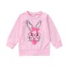Kayotuas Toddler Easter Shirt for Girls Boys Cute Letter Print Long Sleeve Top Crewneck Sweatshirt Spring Clothes (Pink Bunny,12-18 Months) view 1