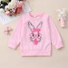 Kayotuas Toddler Easter Shirt for Girls Boys Cute Letter Print Long Sleeve Top Crewneck Sweatshirt Spring Clothes (Pink Bunny,12-18 Months) view 2