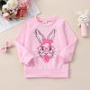 Kayotuas Toddler Easter Shirt for Girls Boys Cute Letter Print Long Sleeve Top Crewneck Sweatshirt Spring Clothes (Pink Bunny,12-18 Months) view 3