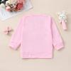 Kayotuas Toddler Easter Shirt for Girls Boys Cute Letter Print Long Sleeve Top Crewneck Sweatshirt Spring Clothes (Pink Bunny,12-18 Months) view 4