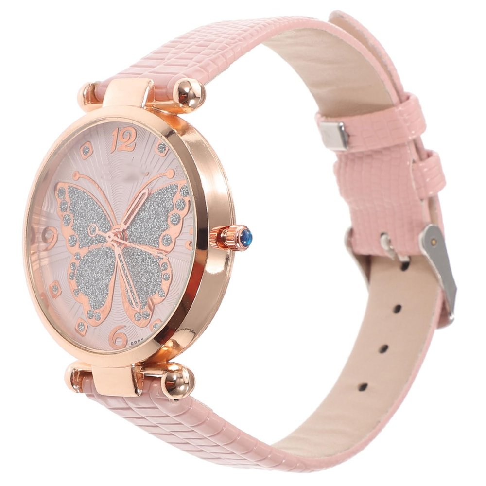 NineFit Basics Glitter Butterfly Watch for Women - Stylish Quartz Wristwatch with Elegant Butterfly Dial Design Perfect for Daily Wear and Special Occasions