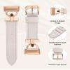 Wearlizer Leather Band Compatible with Fitbit Charge 6 Bands/Charge 5 Bands for Women, Dressy Slim Leather Strap Replacement Wristband with D-Shape Metal Buckle for Fitbit Charge 5/Charge 6 Band view 4