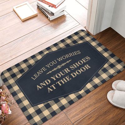 Farmhouse Kitchen Mats Leave You Worries and Your Shoes at The Door Rug Farm Mat Welcomish Door Mat (Size : 50X80CM)