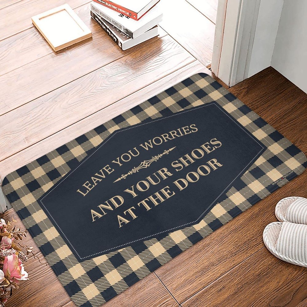 Farmhouse Kitchen Mats Leave You Worries and Your Shoes at The Door Rug Farm Mat Welcomish Door Mat (Size : 50X80CM)