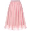 BOOPH Girls Tulle Skirts A-line Mesh Skirt Long Pink Tutu Skirts Dress for Toddler Girls 6-7Y view 1