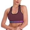 Personalized Yoga Tank Top Add Your Image Text Custom Crop Tops Vest Sports Bra for Women Maroon 2XL view 1